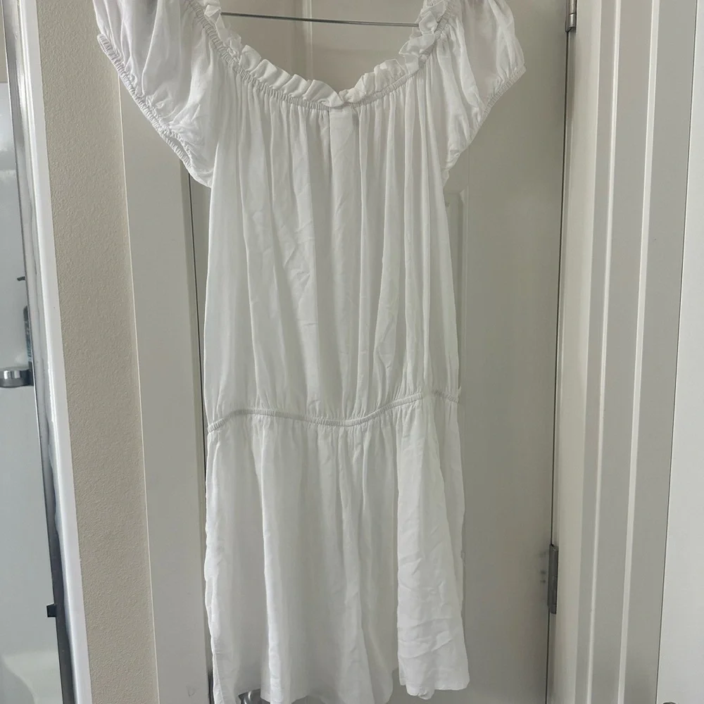 kate spade White Off-Shoulder Swim Coverup Romper